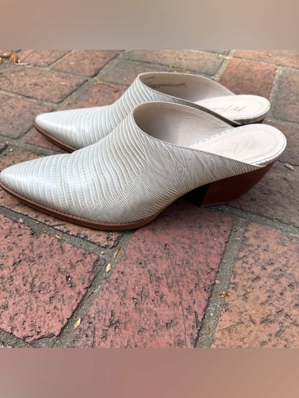 Matisse Cammy Embossed Lizard Mules Western Sz 11